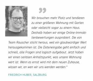 Online-Immobilienbewertung Statement Friedrich Huber